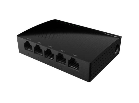 LANBERG SWITCH DSP1-1005 5X 1GB/S UNMANAGED GIGABIT ETHERNET ASZTALI 5V V2