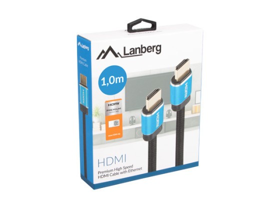HDMI M/M V2.0 KÁBEL 1M CU BLACK BOX PRÉMIUM TANÚSÍTVÁNY LANBERG