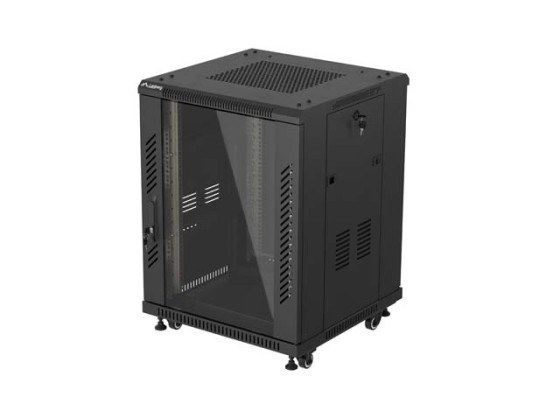 INSTALLÁCIÓS RACK 19" 15U 600X600 FEKETE ÜVEGAJTÓ LANBERG (FLAT PACK)