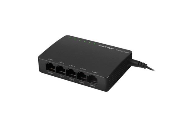 KAPCSOLÓ LANBERG DSP2-1005-12V 5X 1GB/S UNMANAGED GIGABIT ETHERNET DESKTOP 12V