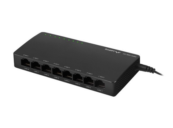 LANBERG DSP2-1008-12V 8X 1GB/S UNMANAGED GIGABIT ETHERNET DESKTOP 12V SWITCH 8X 1GB/S UNMANAGED GIGABIT ETHERNET DESKTOP 12V