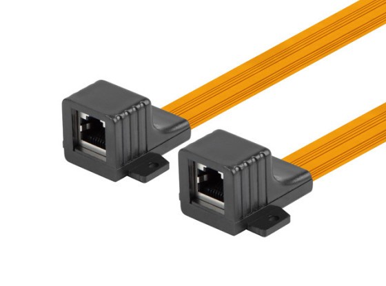 RJ45 INLINE CSATOLÓ VÉKONY ABLAKOS KÁBEL 17CM LANBERG