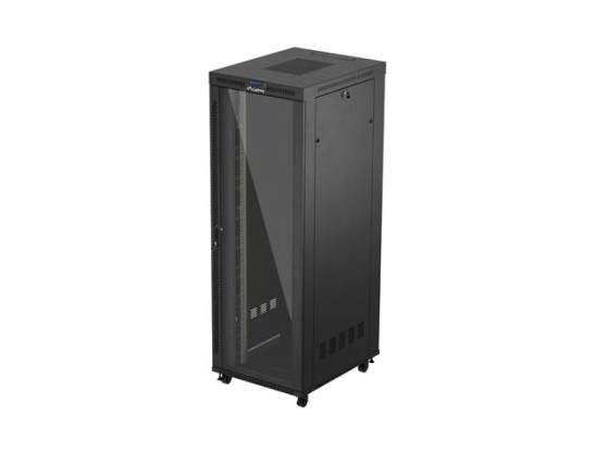 19" RACK SZEKRÉNY SZABADON ÁLLÓ 47U/800X1000 (FLAT PACK) ÜVEGAJTÓVAL LCD FEKETE LANBERG V2