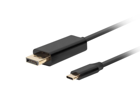 USB-C(M)->DISPLAYPORT(M) KÁBEL 3M 4K 60HZ FEKETE LANBERG