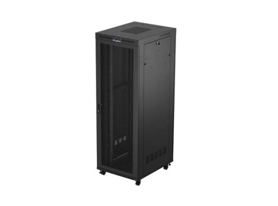 19" RACK SZEKRÉNY SZABADON ÁLLÓ 47U/800X1000 (FLAT PACK) HÁLÓS AJTÓVAL LCD FEKETE LANBERG V2