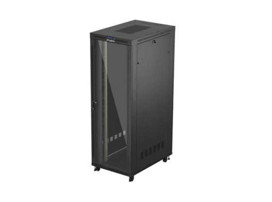 19" 47U 800X1200 FEKETE ÜVEGAJTÓ LCD LANBERG (LAPOS CSOMAGOLÁS) V2