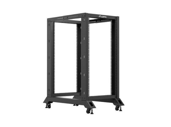 NYITOTT RACK 22U 600X1000 FEKETE LANBERG