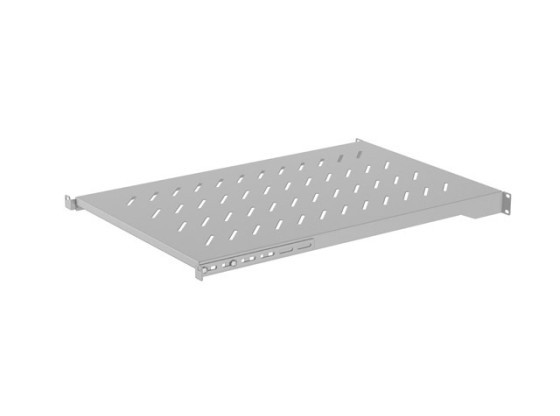 POLC 19"-OS SZEKRÉNYEKHEZ 1000MM SZÜRKE LANBERG (1U/483X700MM TERHELHETŐSÉG 25KG-IG, 4 PONTOS RÖGZÍTÉS)