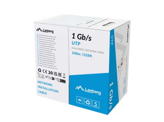 LAN UTP KÁBEL 1GB/S 100M VEZETÉK CCA SZÜRKE LANBERG LAN SZÜRKE