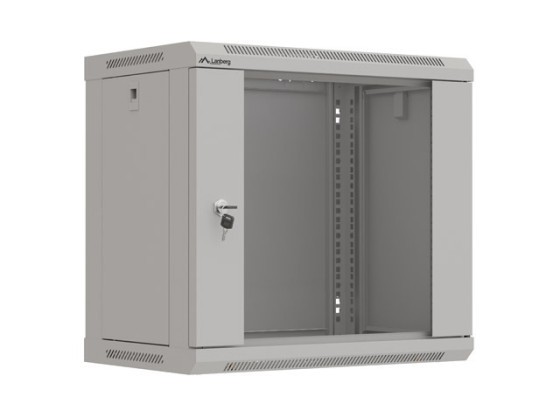 INSTALLÁCIÓS ÁLLVÁNY 19" 9U 540X350 SZÜRKE ÜVEGAJTÓS LANBERG (FLAT PACK)