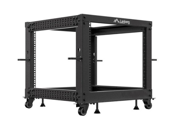 NYITOTT RACK 19" 9U 600X600-1100 ÁLLÍTHATÓ FEKETE LANBERG