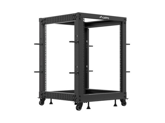 NYITOTT RACK 19" 15U 600X600-1100 ÁLLÍTHATÓ FEKETE LANBERG