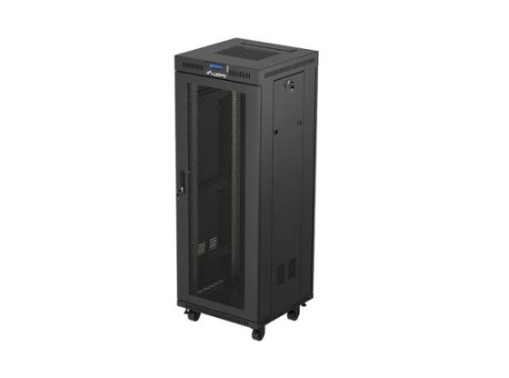 19" 32U 600X600 FEKETE LCD PERFORÁLT AJTÓ LANBERG (LAPOS CSOMAGOLÁSBAN)