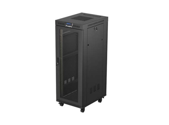 19" 32U 600X800 FEKETE LCD PERFORÁLT AJTÓ LANBERG (LAPOS CSOMAGOLÁSBAN)