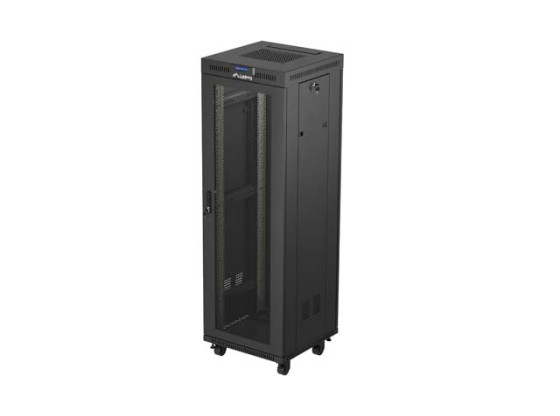 19" 37U 600X600 FEKETE LCD PERFORÁLT AJTÓ LANBERG (LAPOS CSOMAGOLÁSBAN)
