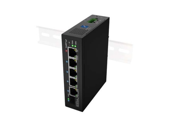 LANBERG ILFE-4P-1GE-1S-90 KÖNNYŰ IPARI POE 1XBT 3XAT SFP+ETH DIN FAST ETHERNET KAPCSOLÓ