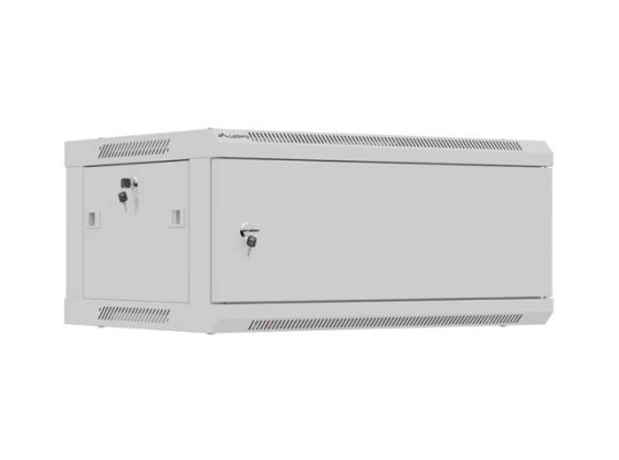 19" 4U 600X450 SZÜRKE FÉM AJTÓ LANBERG (LAPOS CSOMAGOLÁS)