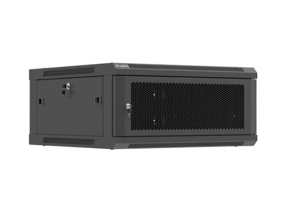 19" 4U 600X600 FEKETE PERFORÁLT AJTÓ LANBERG (LAPOS CSOMAGOLÁS)