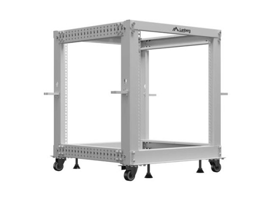 NYITOTT ÁLLVÁNY 19" 12U 600X600-1100 ÁLLÍTHATÓ SZÜRKE LANBERG SZÜRKE