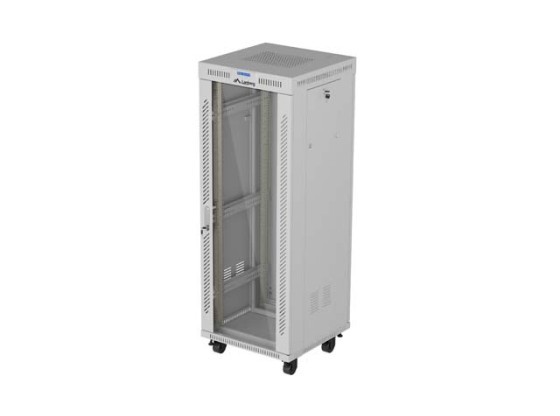 INSTALLÁCIÓS RACK 19" 32U 600X600 SZÜRKE ÜVEGAJTÓ LCD LANBERG (FLAT PACK) V2