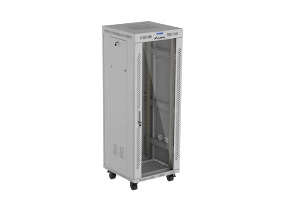 INSTALLÁCIÓS RACK 19" 32U 600X600 SZÜRKE ÜVEGAJTÓ LCD LANBERG (FLAT PACK) V2