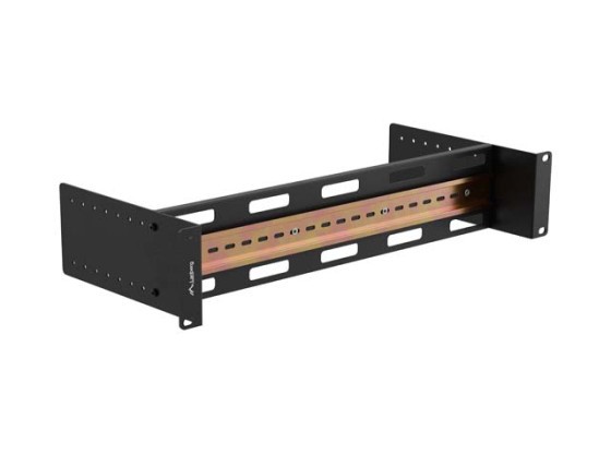 DIN TS-35 19" 2U fekete LANBERG rögzítő sín