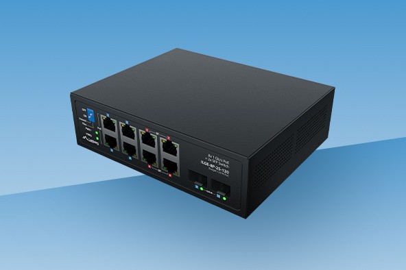 Lanberg ILGE-8P-2S-120 - kompakt Light Industrial osztályú PoE switch a modern telepítésekhez