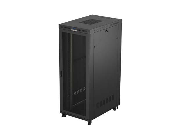 19" RACK SZEKRÉNY SZABADON ÁLLÓ 42U/800X1200 (LAPOS CSOMAGOLÁS) HÁLÓS AJTÓVAL LCD FEKETE LANBERG V2